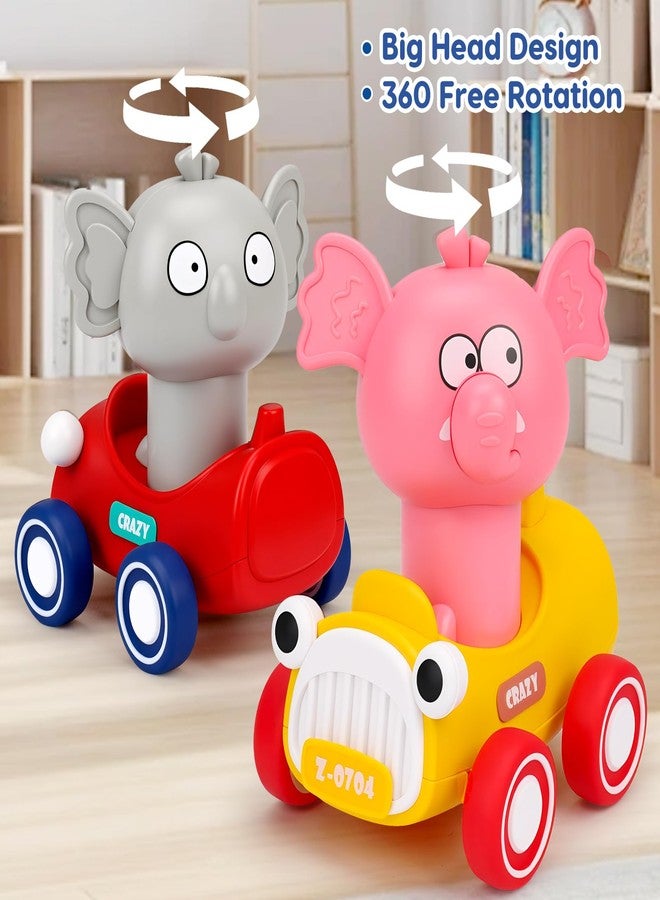 AugToy Press and Go Toy Cars for Toddlers 1-3 Push Go Animal Racing Baby Cars Toys Infant 6-12-18 Months Toys for 1 Year Old Boy Girl First Birthday Gifts for One Two 2 Year Old Toddler Toys 1-2 2-3 - Image 3